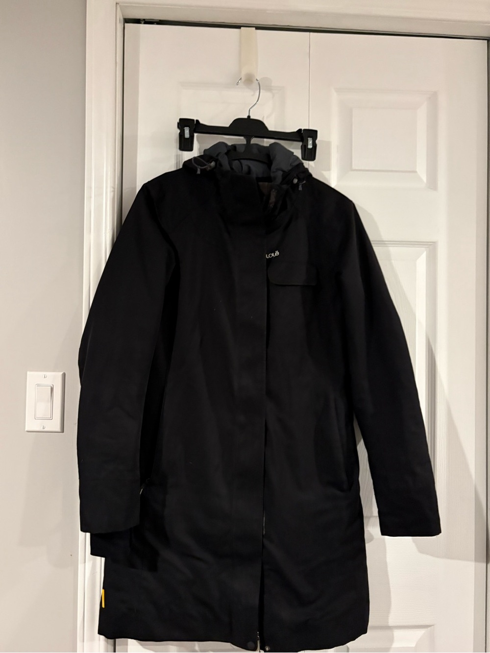Lole Black Women's Hooded Trench Coat